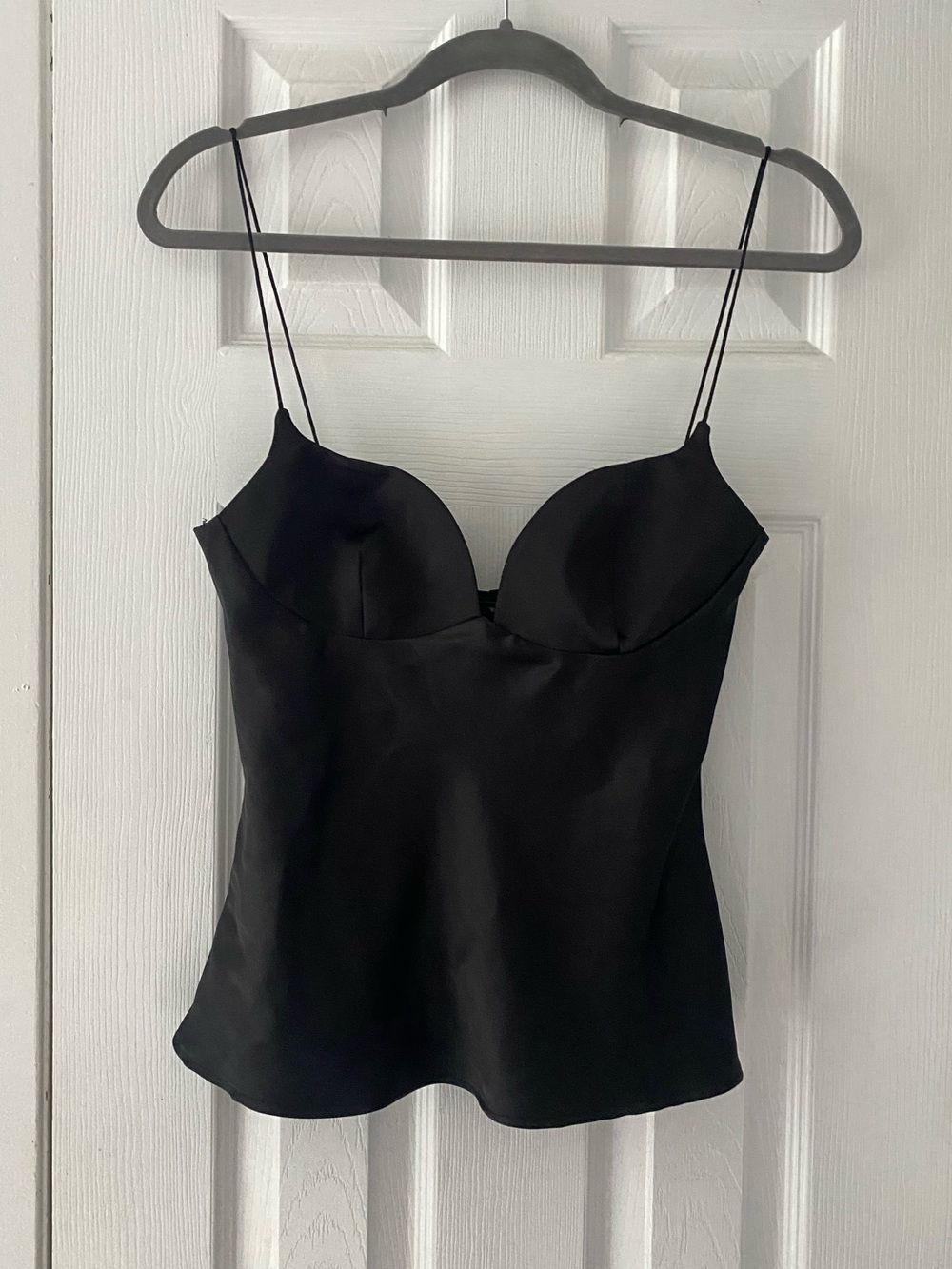 Zara Black Spaghetti Strap Bustier Top